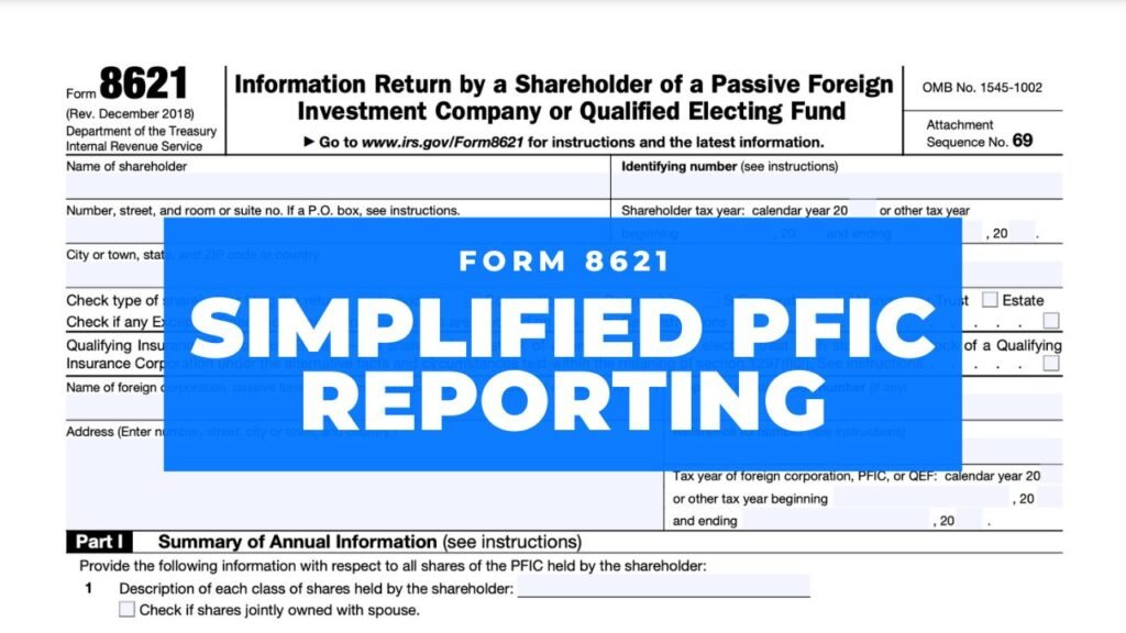 PFIC Reporting: Form 8621 for Foreign Mutual Funds