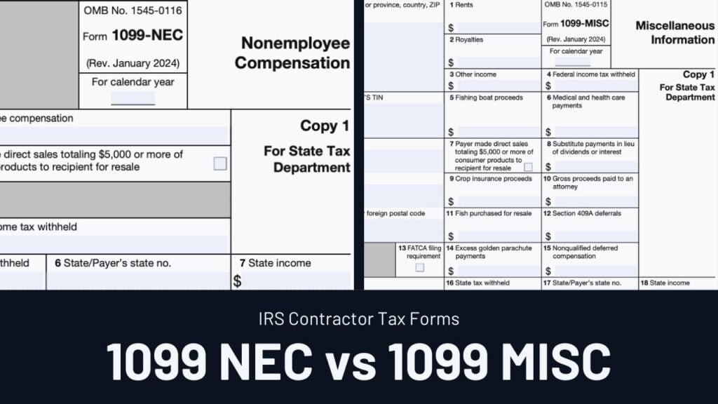 1099 NEC vs. 1099 MISC: Complete Guide for Contractors